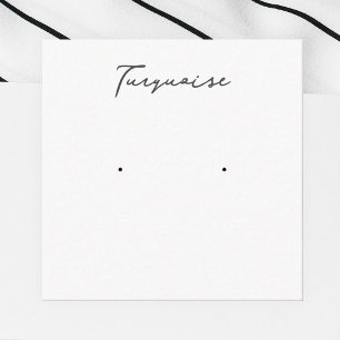 Tarjeta de visualización de joyas turquesa