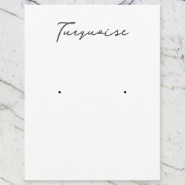 Tarjeta de visualización de joyas turquesa