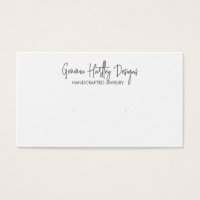 Tarjeta de visualización de joyería blanca con gui