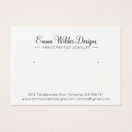 Tarjeta de visualización de joyería con guión de f