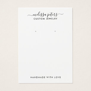 Tarjeta de visualización de joyería con guión mode