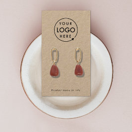 Tarjeta de visualización de joyería con logotipo r