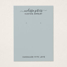 Tarjeta de visualización de joyería de escritura a