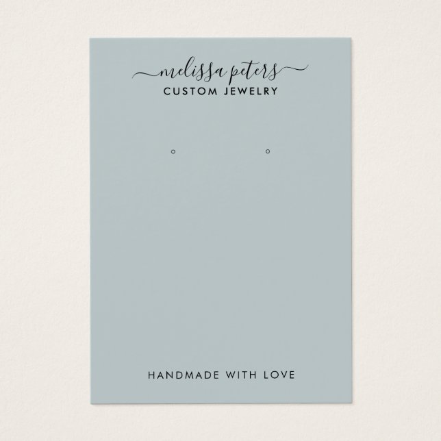 Tarjeta de visualización de joyería de escritura a (Frente)