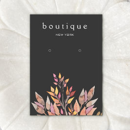 Tarjeta de visualización de joyería de hojas de ti