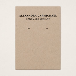 Tarjeta de visualización de joyería de Kraft hecha