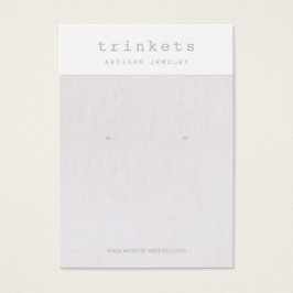 Tarjeta de visualización de joyería de línea Beige