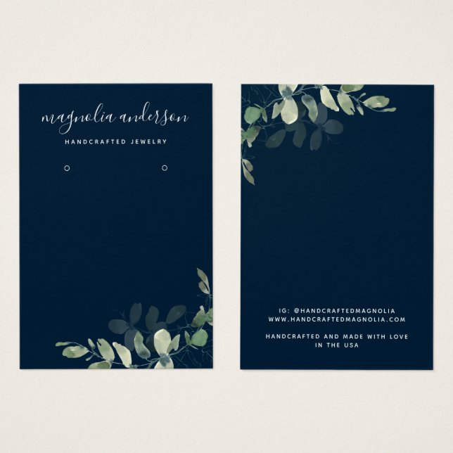 Tarjeta de visualización de joyería de moda Eucaly (Anverso y reverso)