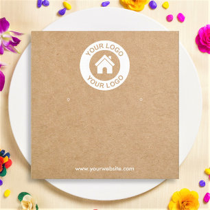 Tarjeta de visualización de joyería de papel Kraft