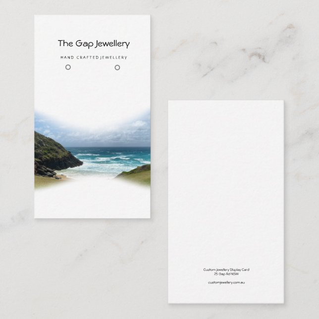 Tarjeta de visualización de joyería de personaliza (Anverso / Reverso)