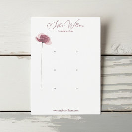 Tarjeta de visualización de joyería minimalista de