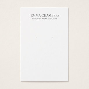 Tarjeta de visualización de joyería moderna en bla