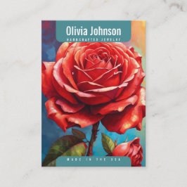 Tarjeta de visualización de joyería para rosas que