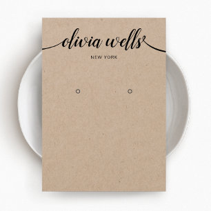 Tarjeta de visualización de Kraft Earring de calig