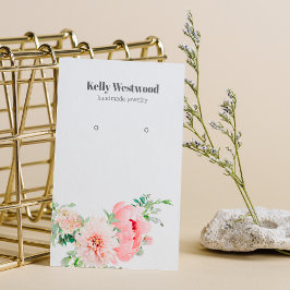 Tarjeta de visualización de la flor rosa de Dahlia