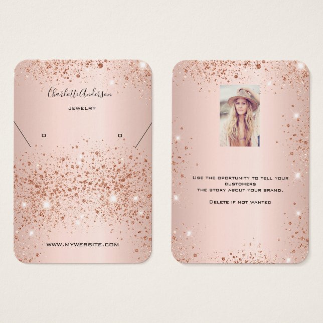 tarjeta de visualización de la foto del anillo de  (Anverso y reverso)