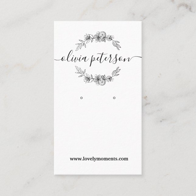 Tarjeta de visualización de la jaula de joyas Blac (Anverso)