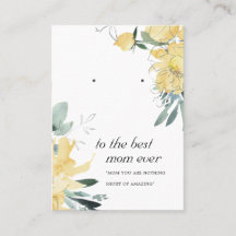 TARJETA DE VISUALIZACIÓN DE LA MOM DE SOL AMARILLO