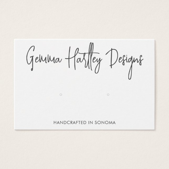 Tarjeta de visualización de la tipografía manuscri (Anverso)