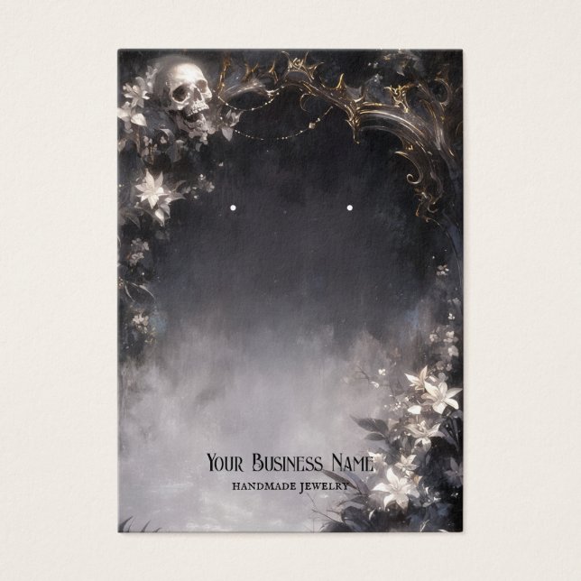 Tarjeta de visualización de las flores de cráneo d (Frente)