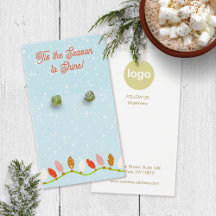 Tarjeta de visualización de logotipos para navidad