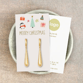 Tarjeta de visualización de logotipos para navidad