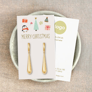 Tarjeta de visualización de logotipos para navidad