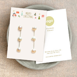 Tarjeta de visualización de logotipos para navidad