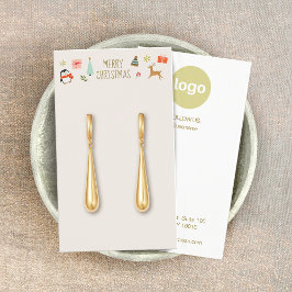 Tarjeta de visualización de logotipos para navidad