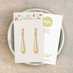 Tarjeta de visualización de logotipos para navidad