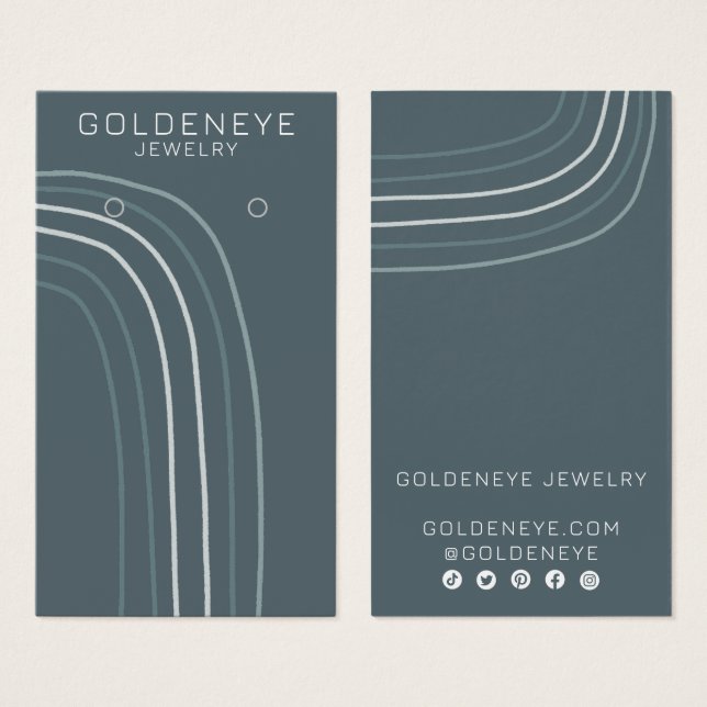 Tarjeta de visualización de Moda de líneas minimal (Anverso y reverso)