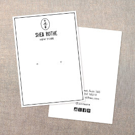 Tarjeta de visualización de monograma con sello de