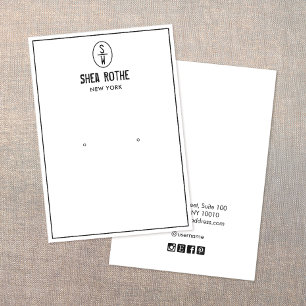 Tarjeta de visualización de monograma con sello de