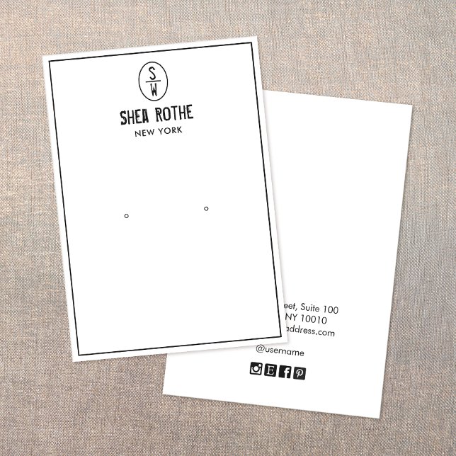 Tarjeta de visualización de monograma con sello de (Subido por el creador)