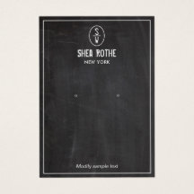 Tarjeta de visualización de monograma de estampado