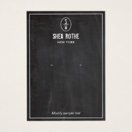 Tarjeta de visualización de monograma de estampado