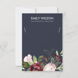 TARJETA DE VISUALIZACIÓN DE NAVY BURGUNDY PROTEA F