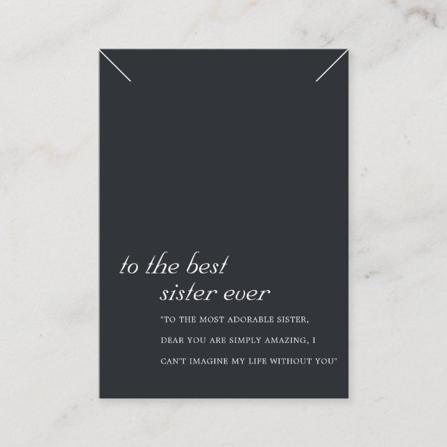 TARJETA DE VISUALIZACIÓN DE NECKLACE DE REGALO DE  (Anverso)