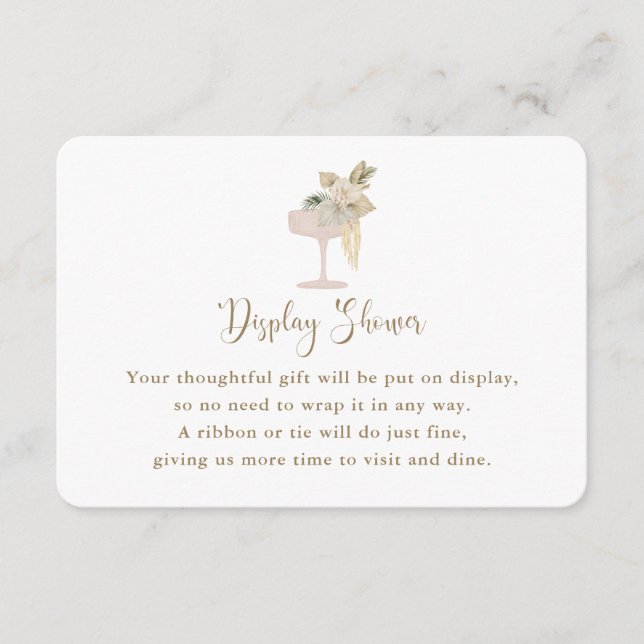 Tarjeta de visualización de palmeras y ducha de no (Anverso)