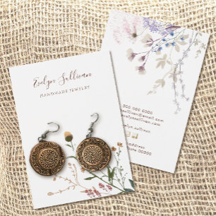 Tarjeta de visualización de pendientes de flores s
