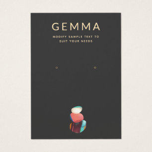 Tarjeta de visualización de piedras de color de ag