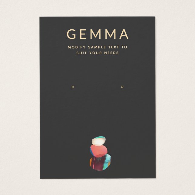 Tarjeta de visualización de piedras de color de ag (Frente)