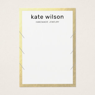 Tarjeta de visualización de pulsera de collar Gold