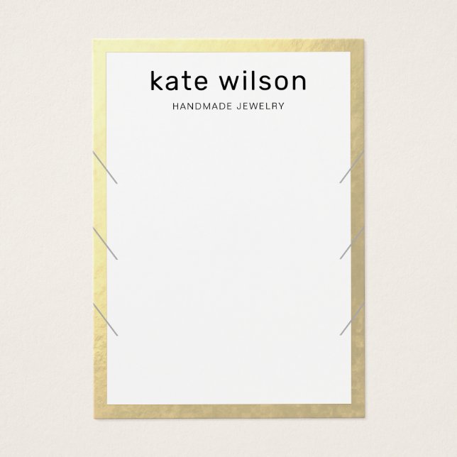 Tarjeta de visualización de pulsera de collar Gold (Frente)