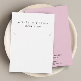 Tarjeta de visualización de pulsera de collar rosa