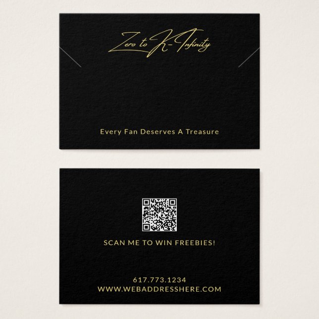 Tarjeta de visualización de pulsera de cuello de c (Anverso y reverso)