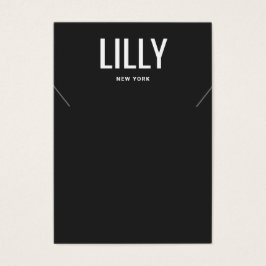 Tarjeta de visualización de pulsera de cuello negr