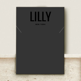 Tarjeta de visualización de pulsera de cuello negr