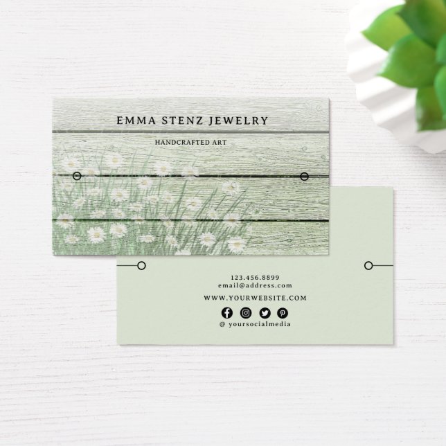 Tarjeta de visualización de pulsera ・ Floral de ma (Escritorio)