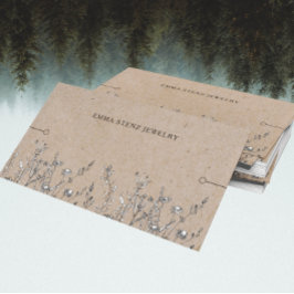 Tarjeta de visualización de pulsera ・ Flores silve